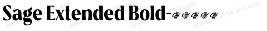 Sage Extended Bold字体转换